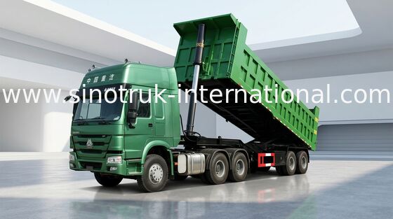 Hydraulic Tipper Semi Trailer Truck 80 Tons 25-45CBM For Cargo Transport