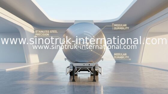 Professional Stainless Steel Semi Trailer Fuel Tank Truck 50000-70000 Liters