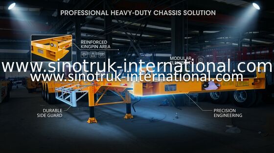 Mechanical Equipment Hydraulic Flatbed Trailer Polyurethane Paint