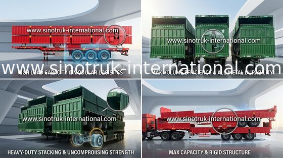 CIMC Semi Trailer Truck SIONOTRUK With High Loading Capacity