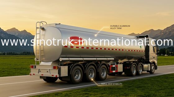50 - 80 Tons Fuel Tank Truck SINOTRUK 50000 Liters Semi Trailer Dump Truck