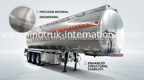 SINOTRUK HOWO Semi Tractor Trailer , Fuel Oil Delivery Truck With Semi Trailer