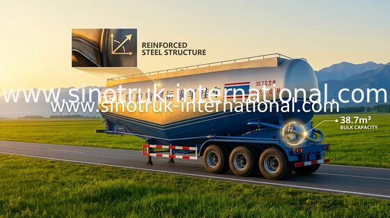 50-80 Ton Loading Capacity Semi Trailer Truck For Cement Plant / Large Construction Sites