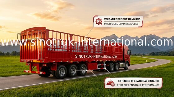 Mn Steel  Semi Truck Trailer Tractor Trailer Truck 12600*3000mm
