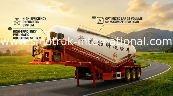 Normal Suspension Semi Trailer Truck With Carbon Steel / Mn Steel Material