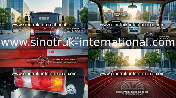 Light Duty Trucks SINOTRUK HOWO 5 Tons Light Truck for Logistics ZZ1047C2813C145