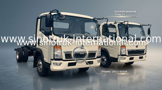 12 Tons HOWO Light Duty Commercial Trucks White Color 116HP Engine 4×2 Drive