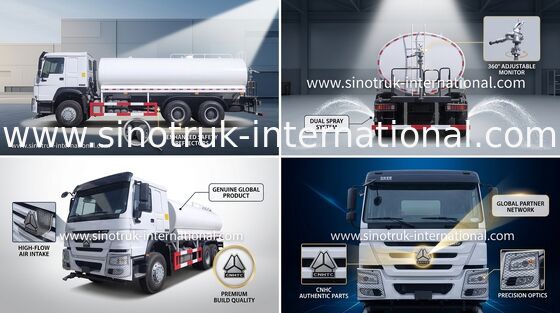 ساينو تراك HOWO White LHD 6x4 شاحنة رش ZZ1257V4347B1