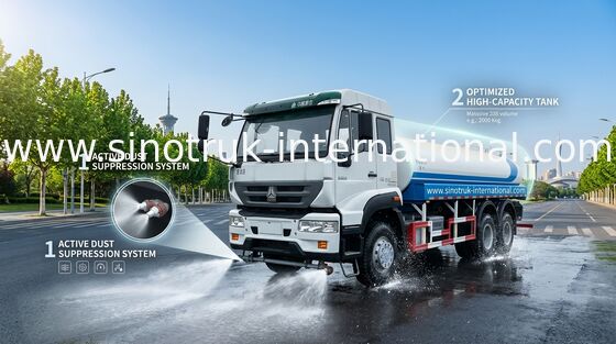 20CBM Sprinkling Water Tank Truck / Construction Water Truck SINOTRUK Euro 2