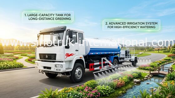 ZZ3161M4311 Water Tank Truck , Euro 2 Emission Standard 5000 Gallon Water Truck