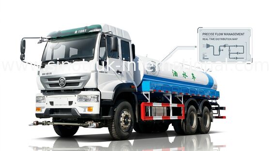 White Red Internal Landscaping Water Tank Truck  6x6 Water Truck