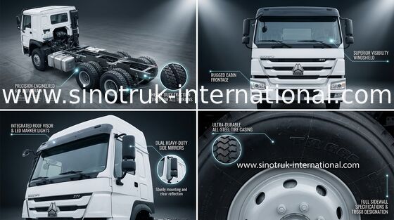 SINOTRUK HOWO Cargo Truck Euro 2 LHD 6X4 336HP HW76 Cabin For Transport