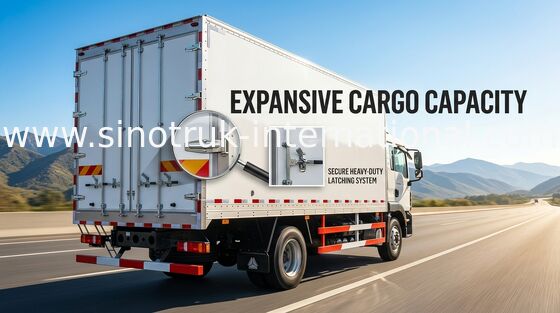 4X2 LHD 290HP Commercial Truck And Van With 5600*2300*600mm Body Cargo