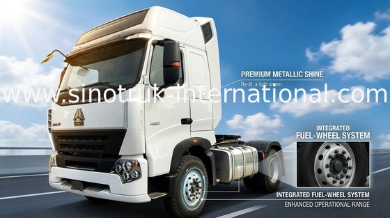 Euro2 420HP SINOTRUK HOWO A7 جرار شاحنة LHD 6X4 ، HOWO SINO شاحنة