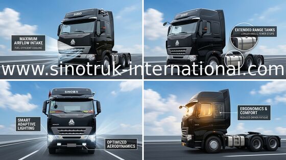 SINOTRUK HOWO A7 International Truck Tractor RHD، Head Truck Trailer