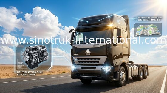 6X4 Euro2 380HP SINOTRUK HOWO A7 جرار شاحنة تفريغ LHD ZZ4257N3247N1B