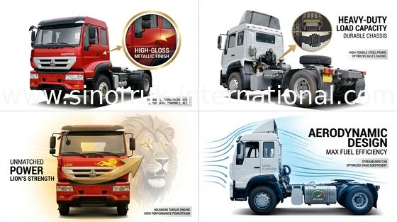 ساينو تراك الذهبي الأمير جرار شاحنة 4X2 Euro2 266HP 18Tons ZZ4181M3611W