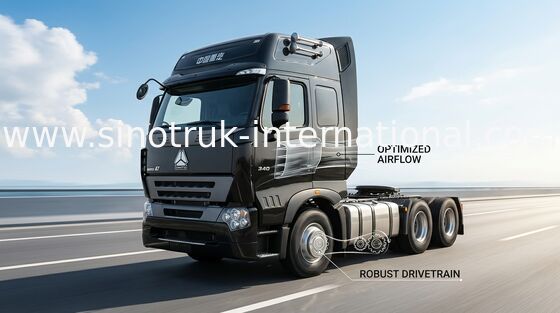 المهنية 70 - 100 طن SINOTRUK HOWO A7 شاحنة قلابة لمنطقة التعدين