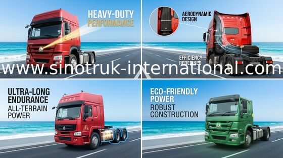 شاحنة جرار التحميل الكبير SINOTRUK HOWO RHD 4X2 Euro2 290HP