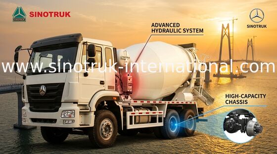 معدات خلط الخرسانة المهنية شاحنة خلط الخرسانة الجاهزة ZZ5255GJBN3846B1
