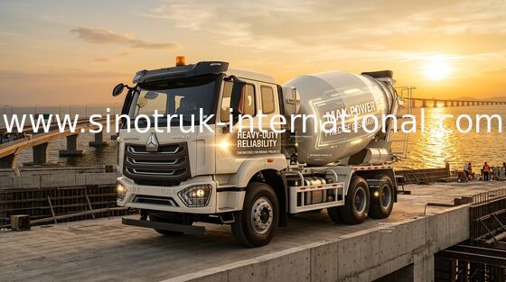 RHD 6 × 4 10wheels White Concrete Mixer Truck Euro 2