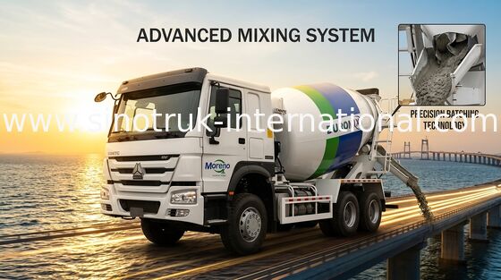 شاحنة خلط الخرسانة SINOTRUK HOWO 6x4 371HP LHD