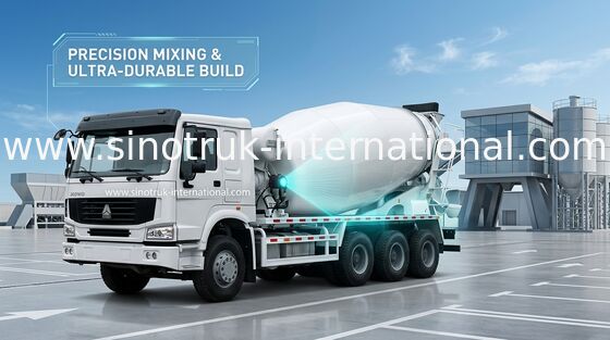 شاحنة خلط الخرسانة SINOTRUK HOWO 12CBM Euro2 290HP 6X4 RHD ZZ5257GJBM4048W