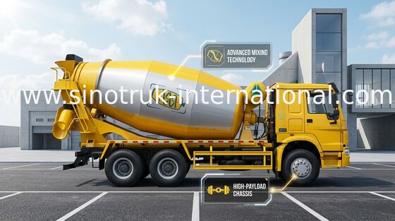 شاحنة خلط الخرسانة SINOTRUK HOWO 12CBM Euro2 371HP 6X4 LHD ZZ5257GJBN4048W