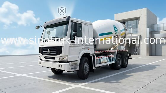 شاحنة خلط الخرسانة المتنقلة ، 9CBM 290HP 6X4 LHD Ready Mix Concrete Trailer