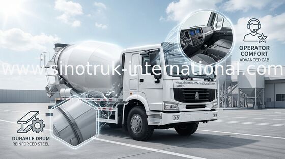 شاحنة خلط الخرسانة SINOTRUK HOWO 12CBM Euro2 336HP 6X4 LHD ZZ1257N4048W