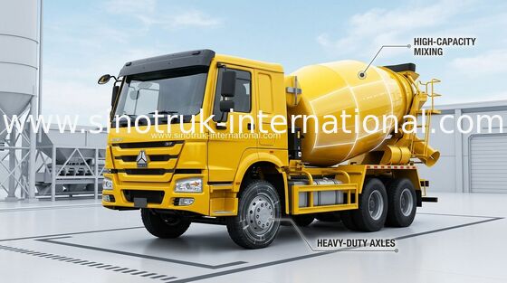 شاحنة خلط الخرسانة SINOTRUK HOWO 12CBM Euro2 336HP 6X4 LHD ZZ5257GJBN4048W