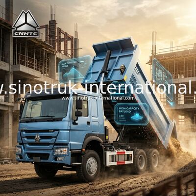 الدرامبر الأزرق (20CBM ، 6 × 4 ، 380HP): مزايا بارزة لتفريغ المواد السريع
