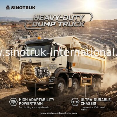 ZZ3317V386JB1R قوة حصانية عالية استهلاك وقود منخفض 380 حصان شاحنة U White HOWO Tipper
