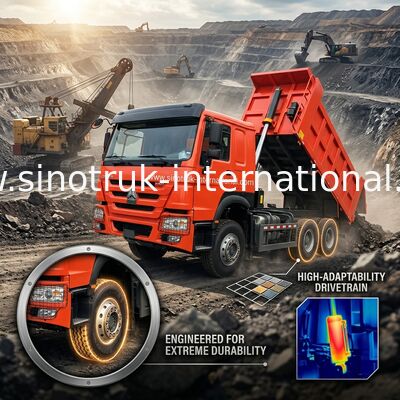 شاحنة سينوتروك هوو ويتشاي 380 حصان 10 عجلات 6 × 4 Lhd 20CBM