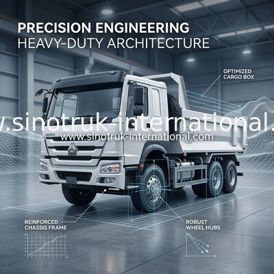 SINOTRUK HOWO 6x4 400HP U نوع شاحنة قلابة بيضاء للتعدين باستخدام RHD
