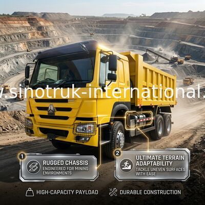 شاحنة سينوتروك هوو ويتشاي 380 حصان 10 عجلات 6 × 4 Rhd 20CBM