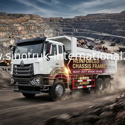 ساينو تراك HOWO 8X4 شاحنة قلابة 380hp 12 عجلات بيضاء H77L ZZ3317V386JB1R