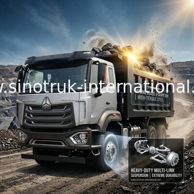 SINOTRUK HOWO N7 كابينة قلابة شاحنة قلابة LHD 6X4 400HP Diamond Silver