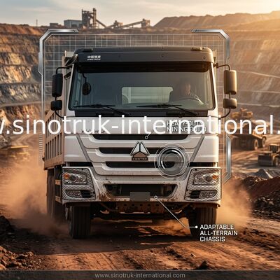 SINOTRUK HOWO قلابة شاحنة 6 × 4400HP 20CBM White LHD 10Wheels