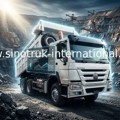 شاحنة سينوتروك هوو 380 حصان 6 × 4 20 سي بي إم بيضاء مع قماش أوتوماتيكي