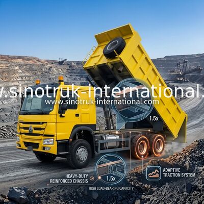 قوة حصان عالية 400HP HOWO قلابة شاحنة LHD 6x4 10wheels