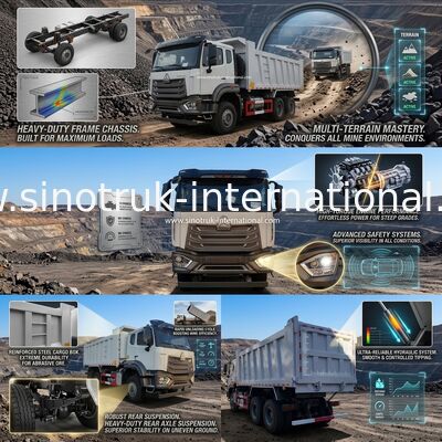 SINOTRUK HOHAN الثقيلة قلابة شاحنة قلابة لصناعة التعدين