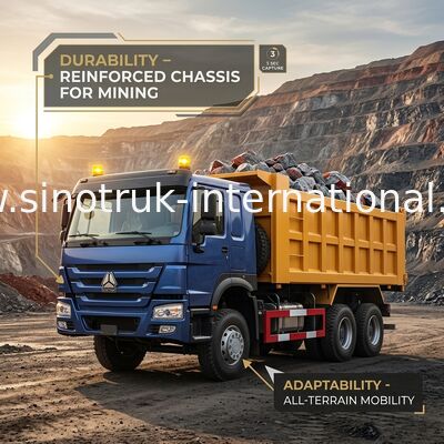 SINOTRUK HOWO قلابة شاحنة LHD 6 × 4400HP