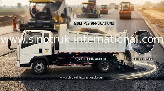 شاحنة قلابة خفيفة HOWO 4X2 6 عجلات 116HP
