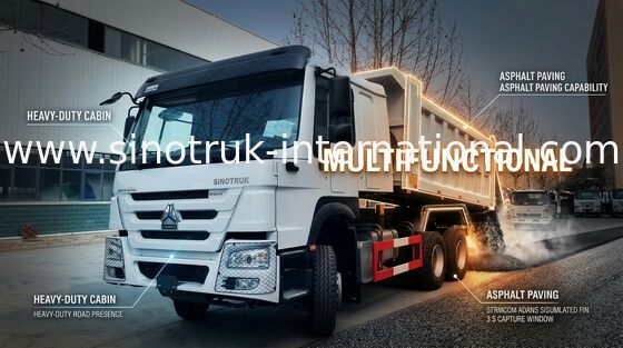 ساينو تراك هووا شاحنة قلابة 6X4 336HP LHD 10 عجلات 25 طن ZZ3257N3847B1