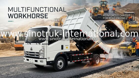 Sinotruk Howo 8 Tons Light Duty Dump Truck رافعة متوسطة 4 × 2 Rhd