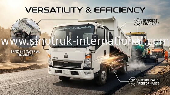 أداء مستقر HOWO 4X2 Light Duty Dump Truck