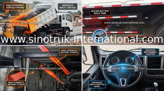Euro2 116hp قلابة شاحنة قلابة محرك اليد اليمنى
