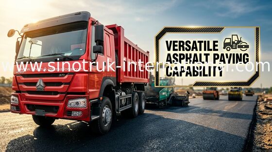 ZZ3257N3647A شاحنة قلابة حمراء 371 حصان 6 × 4