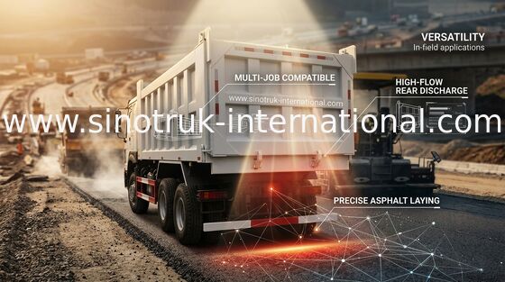 أبيض 336HP SINOTRUK HOWO 6x4 شاحنة قلابة 25 طن LHD